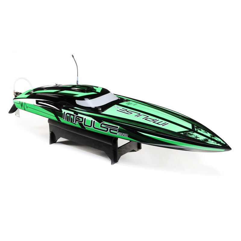 Impulse 32" Brushless Deep-V RTR with Smart, Black/Green