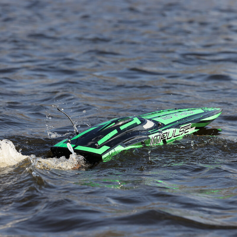 Impulse 32" Brushless Deep-V RTR with Smart, Black/Green