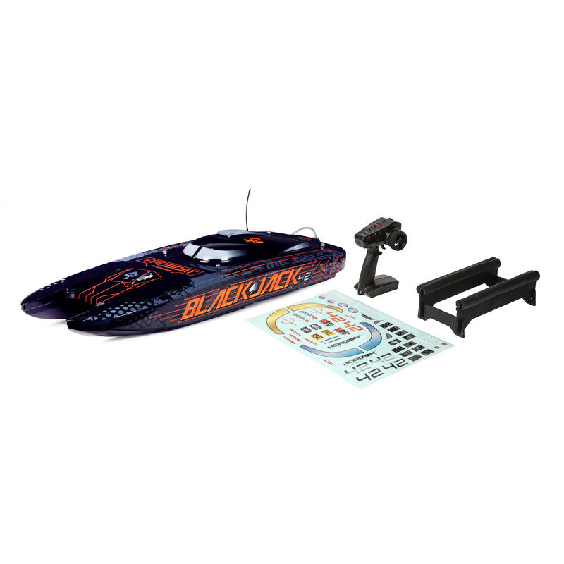 Blackjack 42" BL 8s Catamaran, SMART RTR: Black/Orange