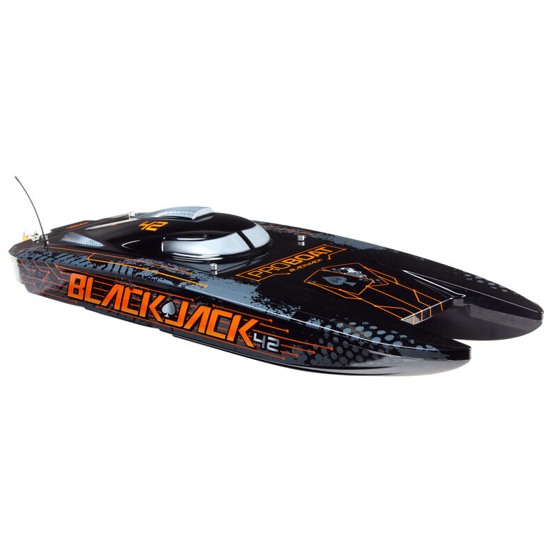 Blackjack 42" BL 8s Catamaran, SMART RTR: Black/Orange