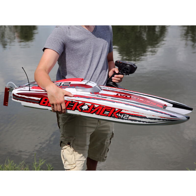 Blackjack 42" BL 8s Catamaran, SMART RTR: White/Red