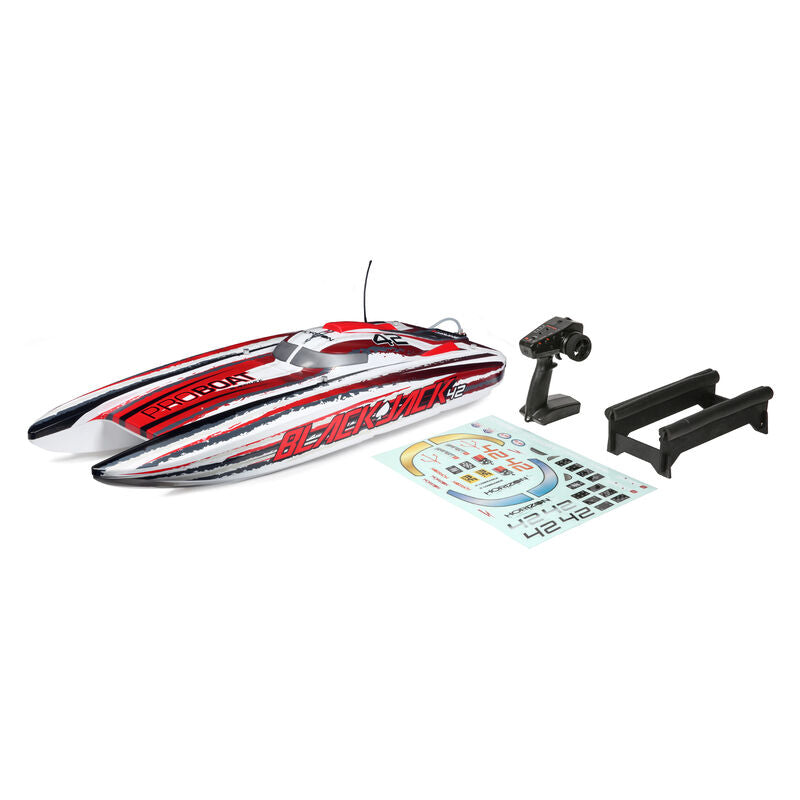 Blackjack 42" BL 8s Catamaran, SMART RTR: White/Red