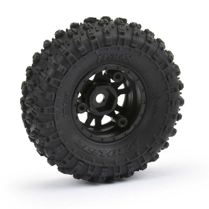 1/24 Hyrax F/R 1.0" Tires Mounted 7mm Blk Impulse (4)