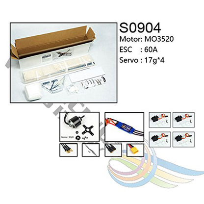 EP & GP Tiger Moth Balsa Kit (1.4m), Motor, ESC, Servo