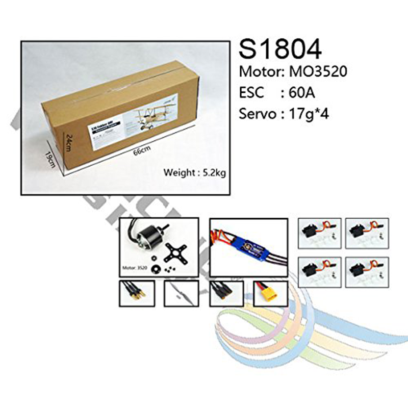 FokkerDR1 (1.54M), Motor, ESC, Servo