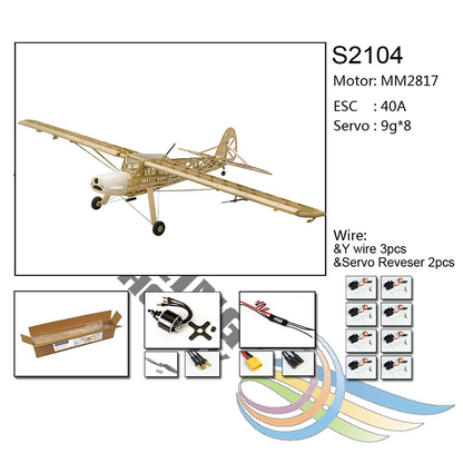 Fiesler Storch 156 Kit (1.6M), Motor, ESC, Servo