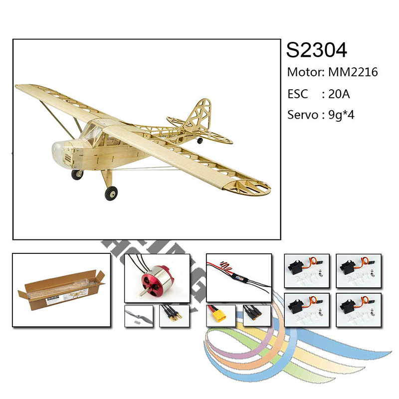 J3 Cub 1.2M Kit, Free Motor, ESC, Servos