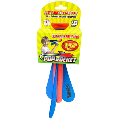 Pop Rocket, Super Sticky Foam Rocket, Assorted Colors