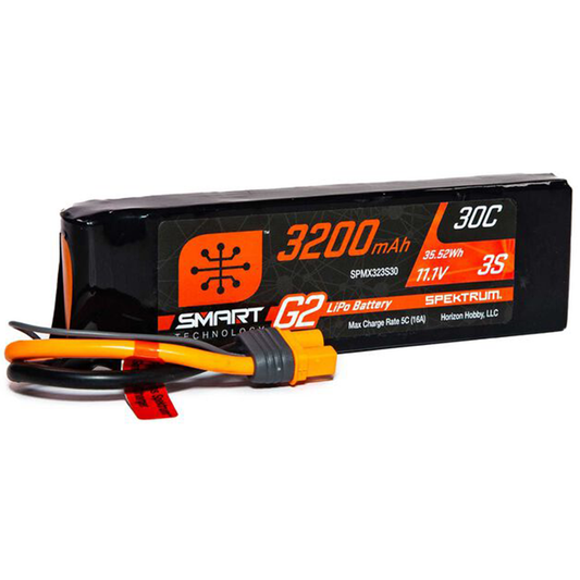 3 Cell 3200mAh 11.1V 30C Smart G2 LiPo: IC3