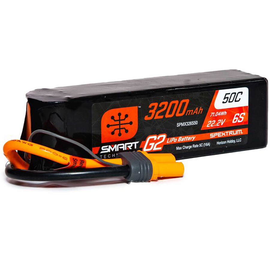 6 Cell 3200mAh 22.2V 50C Smart G2 LiPo: IC5