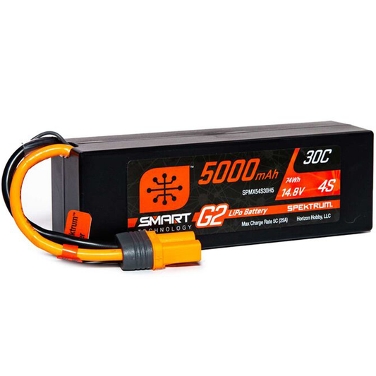 4 Cell 5000mAh 14.8V 30C Hard Case Smart G2 LiPo: IC5