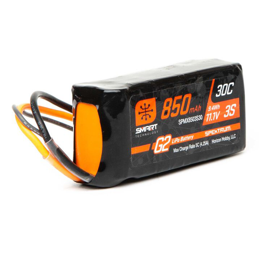 3 Cell 850mAh 11.1V 30C Smart G2 LiPo: IC2