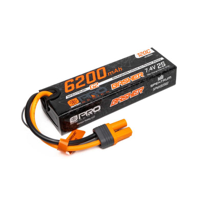 2 Cell 6200mAh 7.4V 120C Smart Pro Basher LiPo: IC5