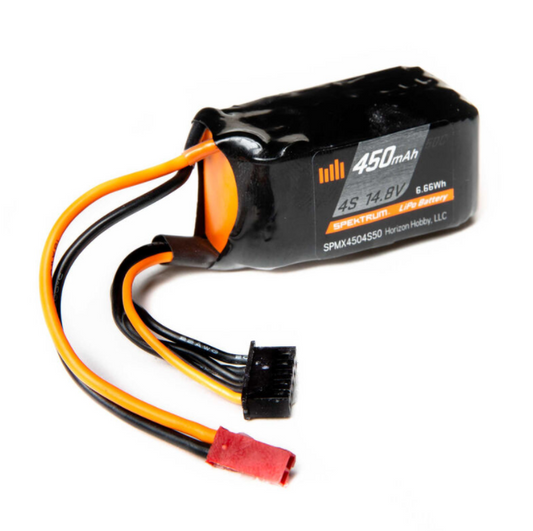 4 Cell 450mAh 14.8V 50C LiPo G1 Battery, JST