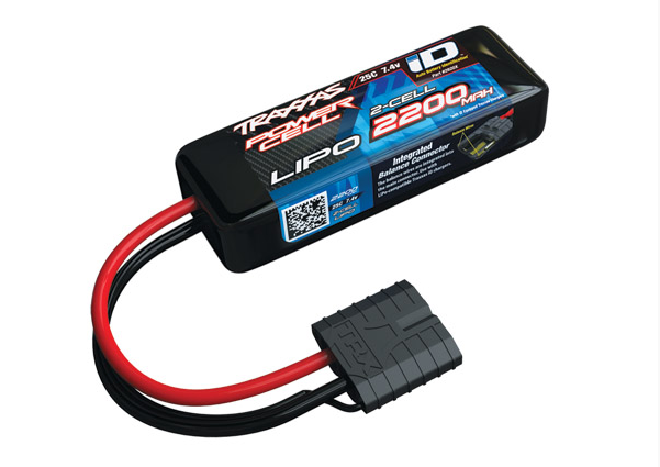 2 Cell 2200mAh 7.4V 25C LiPo Battery w/TRA ID