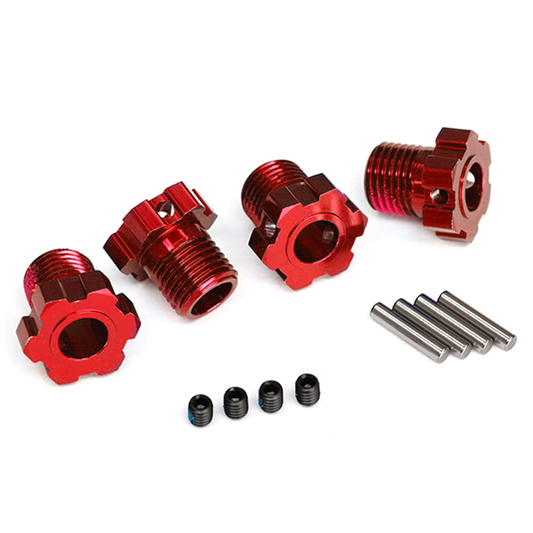 Wheel Hub, Splined, 17mm (Red) (4): 8654R