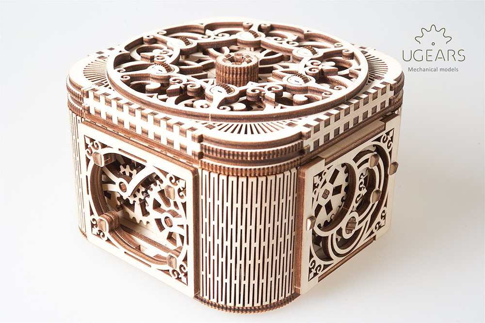 UGears Treasure Box Wooden 3D Model