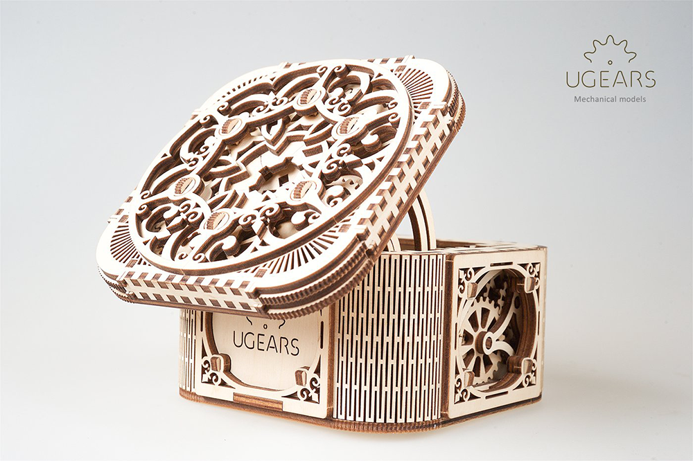 UGears Treasure Box Wooden 3D Model