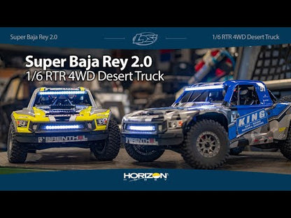 1/6 Super Baja Rey 2.0 4WD Brushless (Requires Battery & Charger): Blue