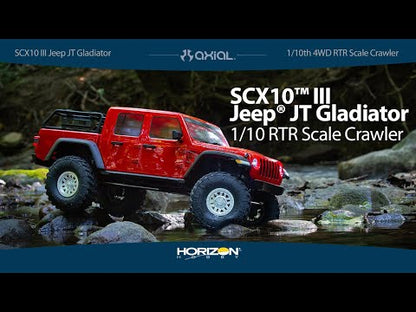 1/10 SCX10 III Jeep JT Gladiator, 4WD, RTD (Requires battery & charger): Red