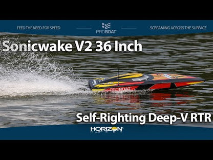 Sonicwake 36" Self-Righting Brushless Deep-V RTR, White