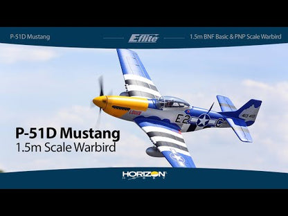 P-51D Mustang 1.5m Smart BNF Basic w/AS3X & SAFE Select