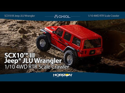 1/10 SCX10 III Jeep Wrangler, 4WD, RTD (Requires battery & charger): Orange