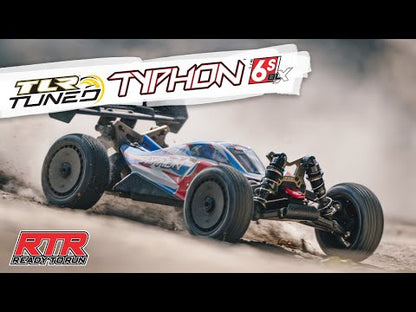 1/8 TLR Tuned TYPHON 6S 4WD BLX Buggy RTR, Red/Blue